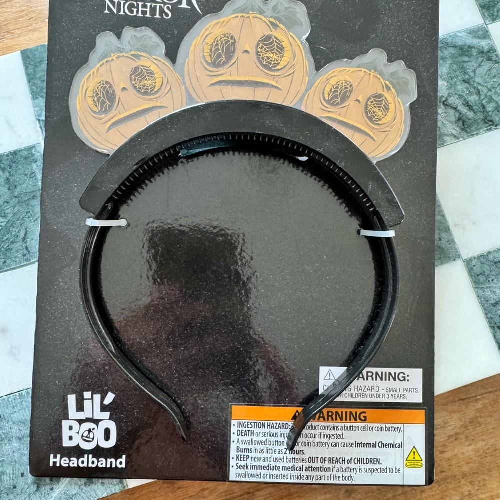 Lil Boo Black “lighted” Headband- Universal Studios Halloween Horror Nights- new